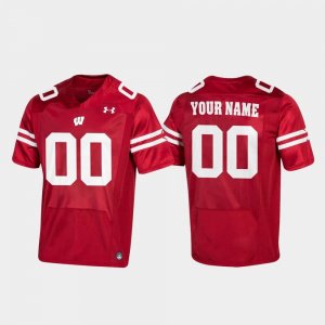 Men's Wisconsin Badgers NCAA #00 Custom Red NCAA Under Armour Stitched College Football Jersey CF31S02QJ
